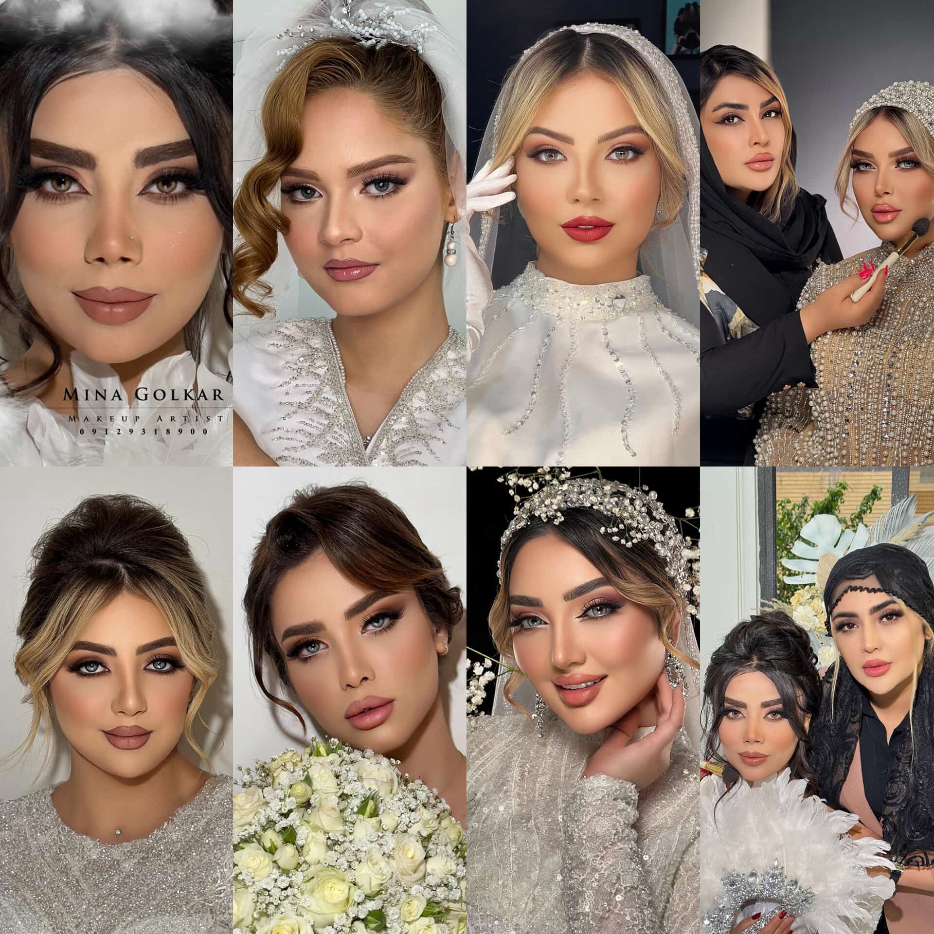 بهترین آرایشگر عروس در اصفهان مینا گلکار