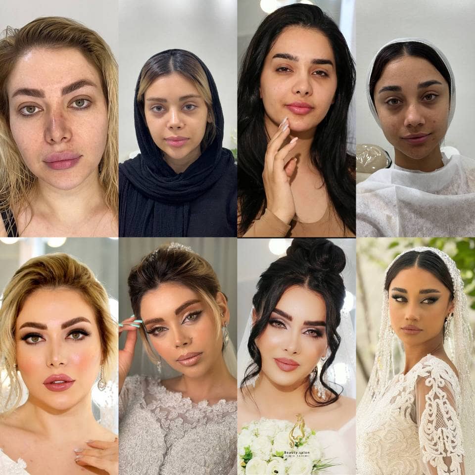 بهترین میکاپ عروس اصفهان کیمیا رحیمی