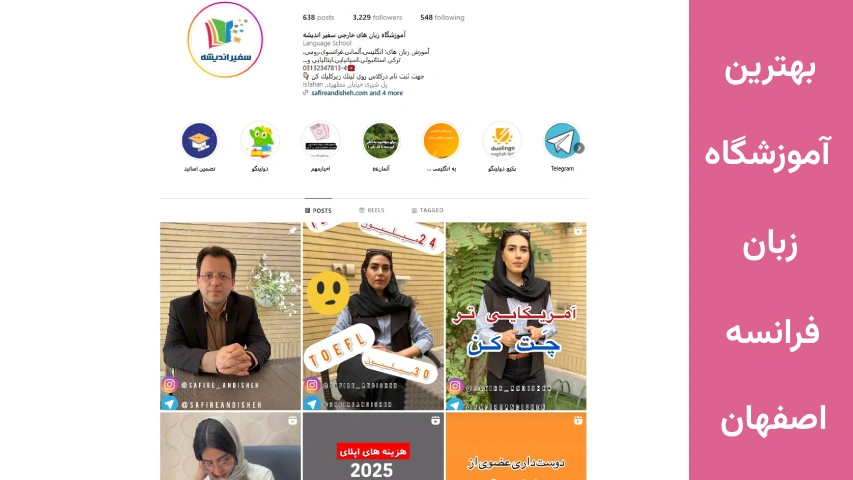 بهترین موسسه زبان فرانسه اصفهان